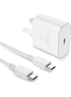 Generic Compatible With Samsung 3-Pin Super Fast Charging 25W Power Adapter Charger With Type-C Cable  - Image 1