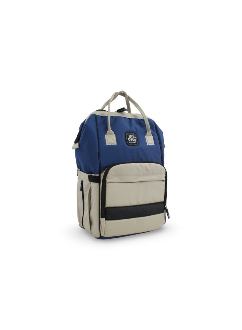 Uni Baby Diaper Bag – Navy & Beige - Image 1