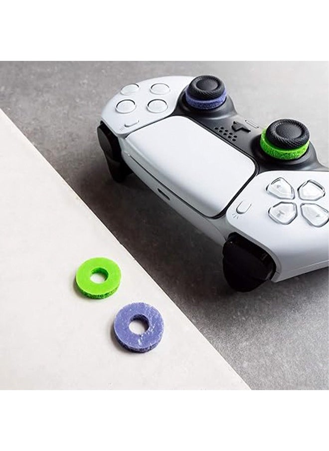 Colorskin - 6Pcs PS5 Game Controller Buffer Ring Xbox Controller Joystick Sponge Ring Suitable for Playstation 4 (PS4)/PS5/Xbox One/XBX/Switch Pro and Scuf Controllers Universal Damping Ring Purple/Green/Orange - Image 1