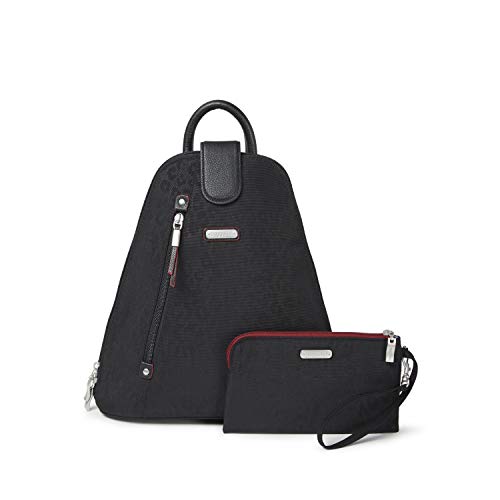 Baggallini Metro Backpack with RFID Phone Wristlet - 9x11 Convertible Sling Bag for Women with Adjustable Shoulder Straps - Image 1