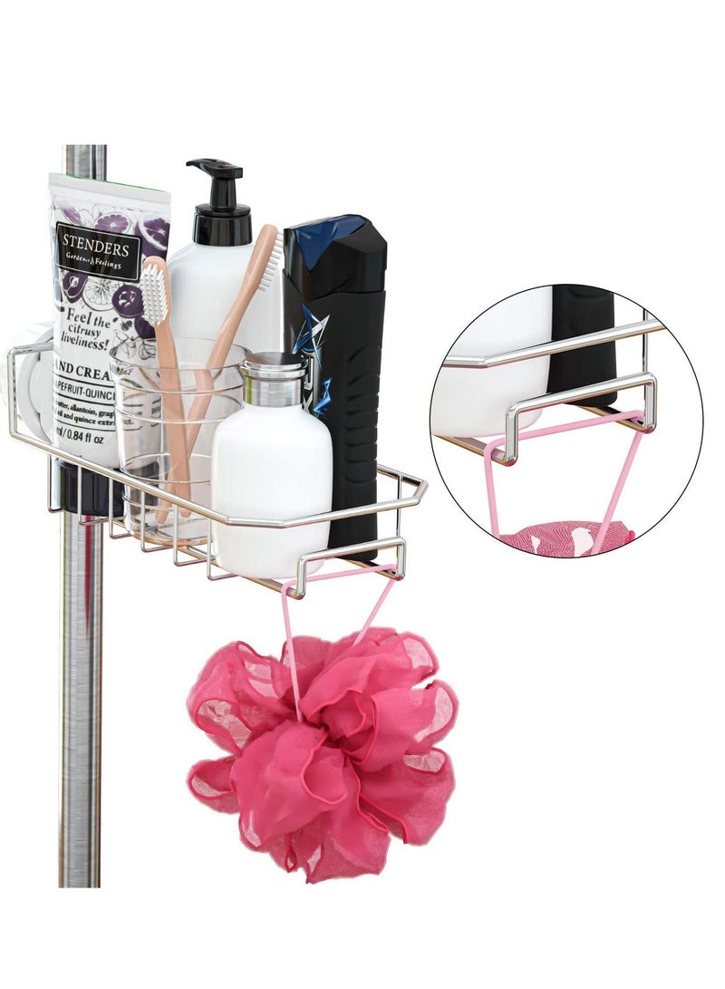 Kitchen Faucet Sponge Holder, Drainer Caddy for Dishwashing, Stainless Steel Faucet Storage Rack Hanging, Shelf Soap Sponge Storage Rack Silver 1pc - Image 5