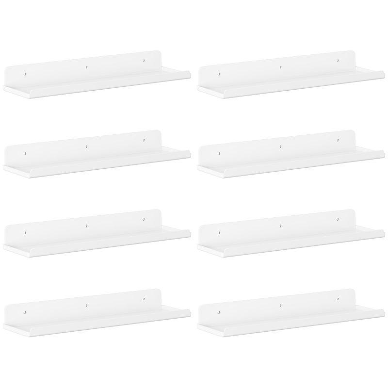 Lifewit Floating Shelves for Wall 8 Pack White Acrylic Shelf 15 Room Decor for BookcaseVinyl Record DisplayPhotoPicture in Bedroom Living Room Bathroom Kitchen Storage and Organization