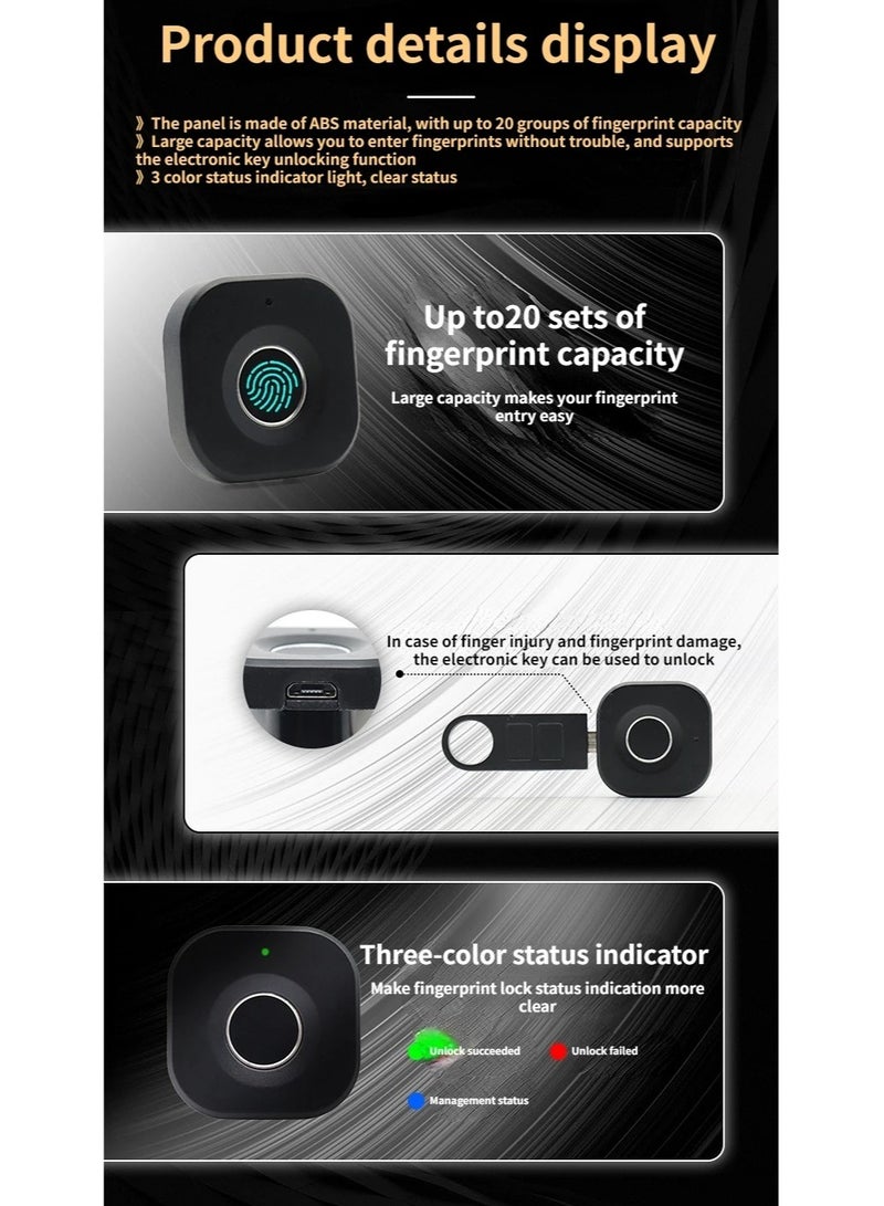 Smart Electronic Fingerprint Cabinet Drawer and Furniture Lock - Image 4