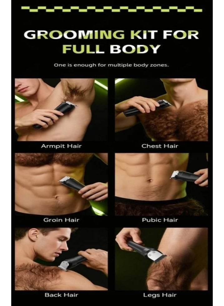 Enchen Beardo 2 Cordless Men's Hair Trimmer, 8000RPM Stainless Steel Blades, 1200mAh Rechargeable Battery, Type-C Fast Charge, LED Indicator & Travel Lock with 4 Guide Combs, Black - Image 3