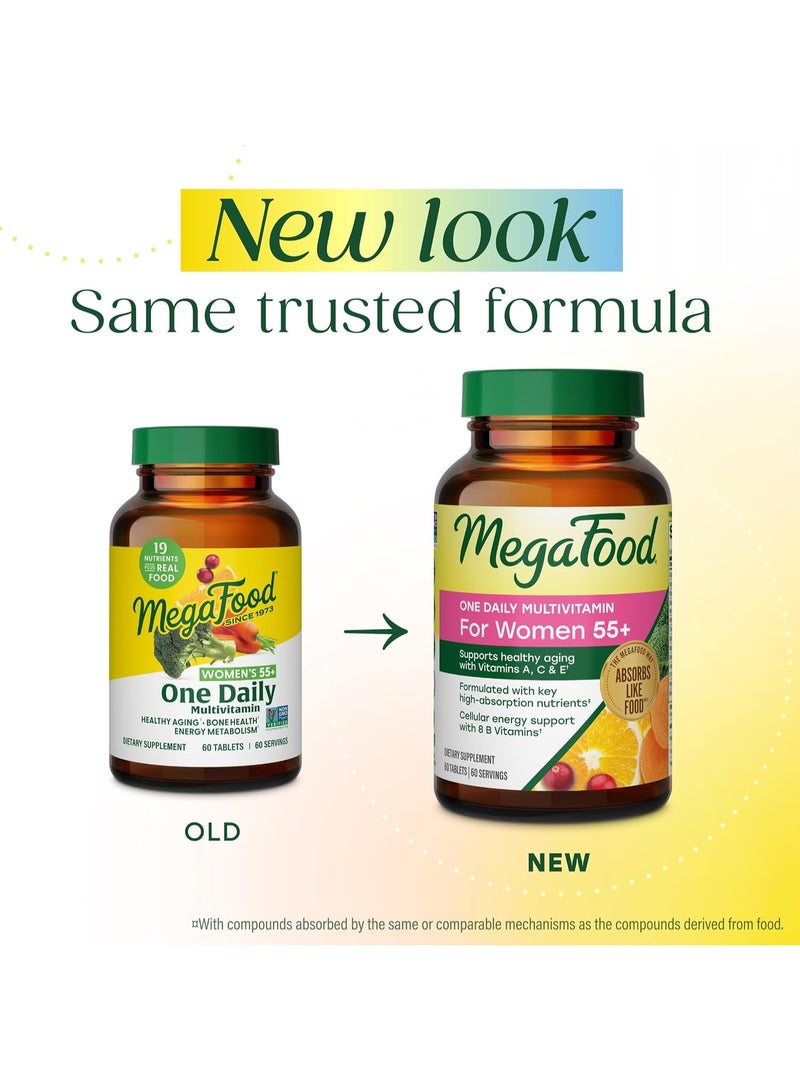 MegaFood, Women 55+ One Daily Multivitamin, 60 Tablets - Image 1