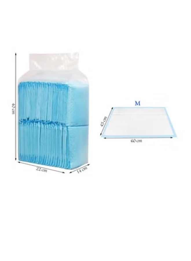 NNC PETS Dog training pads with 5 highly absorbent layers, Disposable absorbent quick drying leak-proof pee pads, disposable training pads for Medium-sized dogs 45x60 cm M (50Pcs) Blue - Image 2