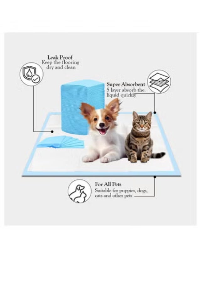 NNC PETS Dog training pads with 5 highly absorbent layers, Disposable absorbent quick drying leak-proof pee pads, disposable training pads for Medium-sized dogs 45x60 cm M (50Pcs) Blue - Image 5