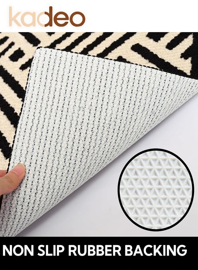 kadeo Door Mat Indoor Entrance, Large Welcome Mat Outdoor, Non Slip Front Dirt Trapping Door Mat Entryway Mats, Rubber Floor Mats, Low-Profile Shoe Matt, Outside Doormat 90*60CM - Image 5