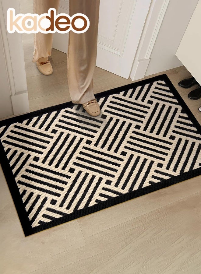 kadeo Door Mat Indoor Entrance, Large Welcome Mat Outdoor, Non Slip Front Dirt Trapping Door Mat Entryway Mats, Rubber Floor Mats, Low-Profile Shoe Matt, Outside Doormat 90*60CM - Image 1