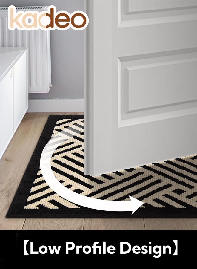 kadeo Door Mat Indoor Entrance, Large Welcome Mat Outdoor, Non Slip Front Dirt Trapping Door Mat Entryway Mats, Rubber Floor Mats, Low-Profile Shoe Matt, Outside Doormat 90*60CM - Image 3