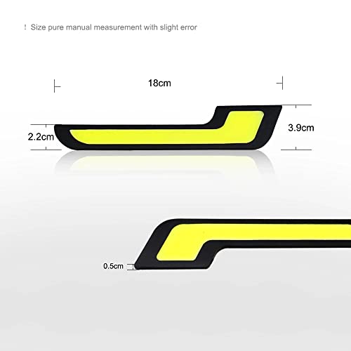 YSY 1 Pair Super Bright L-Shape COB DRL LED Daytime Running Light for Car Offroad SUV Auto LED External Driving Fog Lamp Car Light Assembly 12V (L-Shape, White) - Image 2