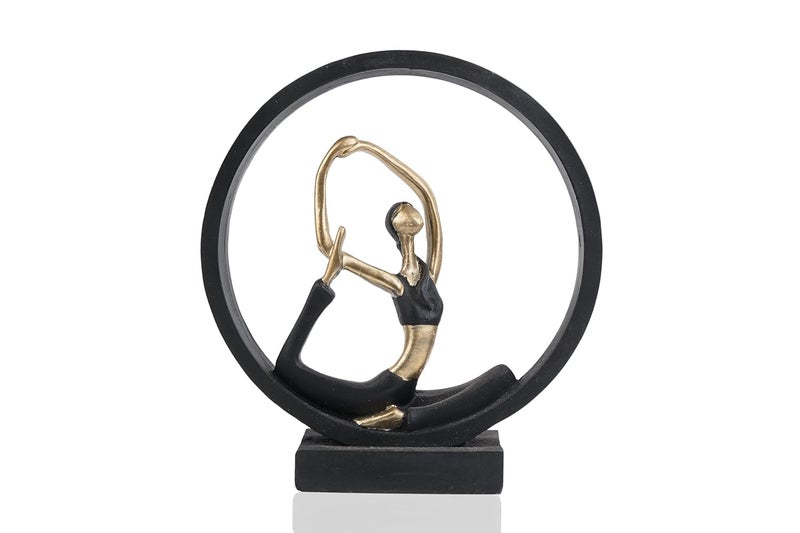 Yagzon Lady Yoga Poses Statue for Home Decor Showpiece Yoga Posture Showpiece for Home Shelves Decor Figurines Multicolor - Image 1