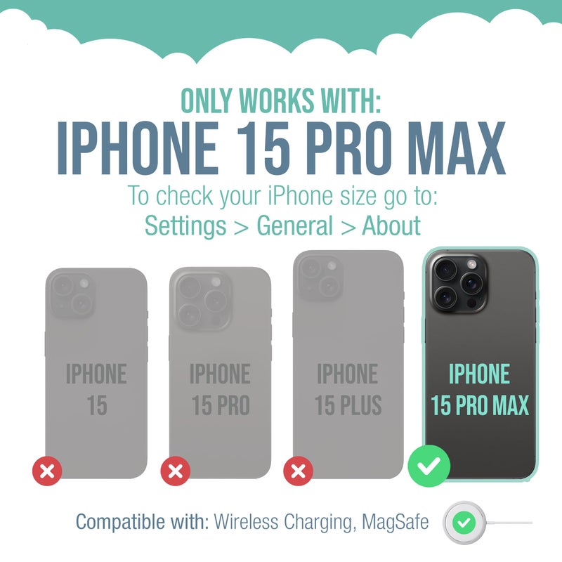 SmartishÂ® iPhone 15 Pro Max Magnetic Case - Gripmunk Compatible with MagSafe [Lightweight + Protective] Slim/Thin Grip Cover with Microfiber Lining for Apple iPhone 15 Pro Max - Black Tie Affair - Image 5