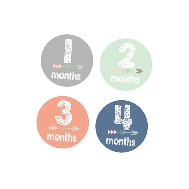 Reusable Baby Milestone Stickers 24Pcs Monthly Photo Album Pregnancy To One Year - Image 4