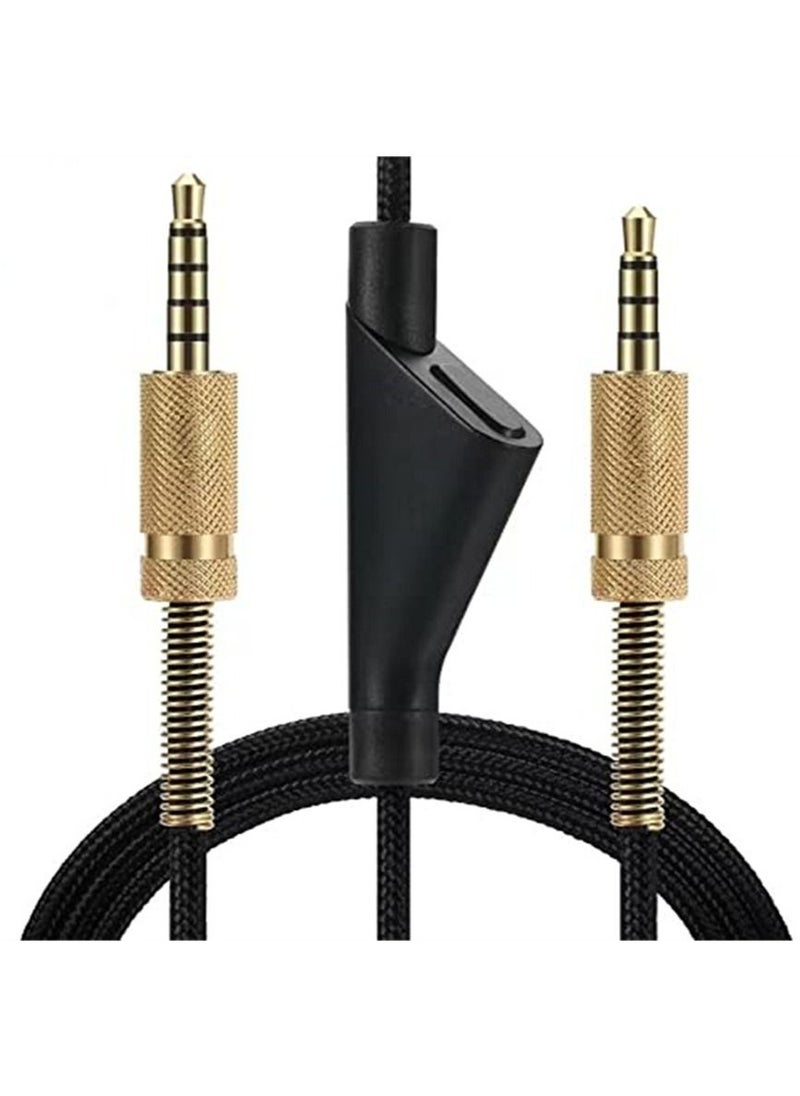 Replacement Cable Cord for Astro A40/A40TR/A10 Gaming Headsets, Aux Wire with Volume Mute Function 2.0 M 6.5 Feet Compatible with Xbox one PC Ps4 etc (Mute)