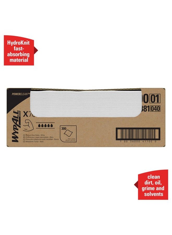 WypAll X70 Extended Use Reusable Cloths (41100), Flat Sheet Box, Long Lasting Performance, White, 1 Box, 300 Sheets - Image 4