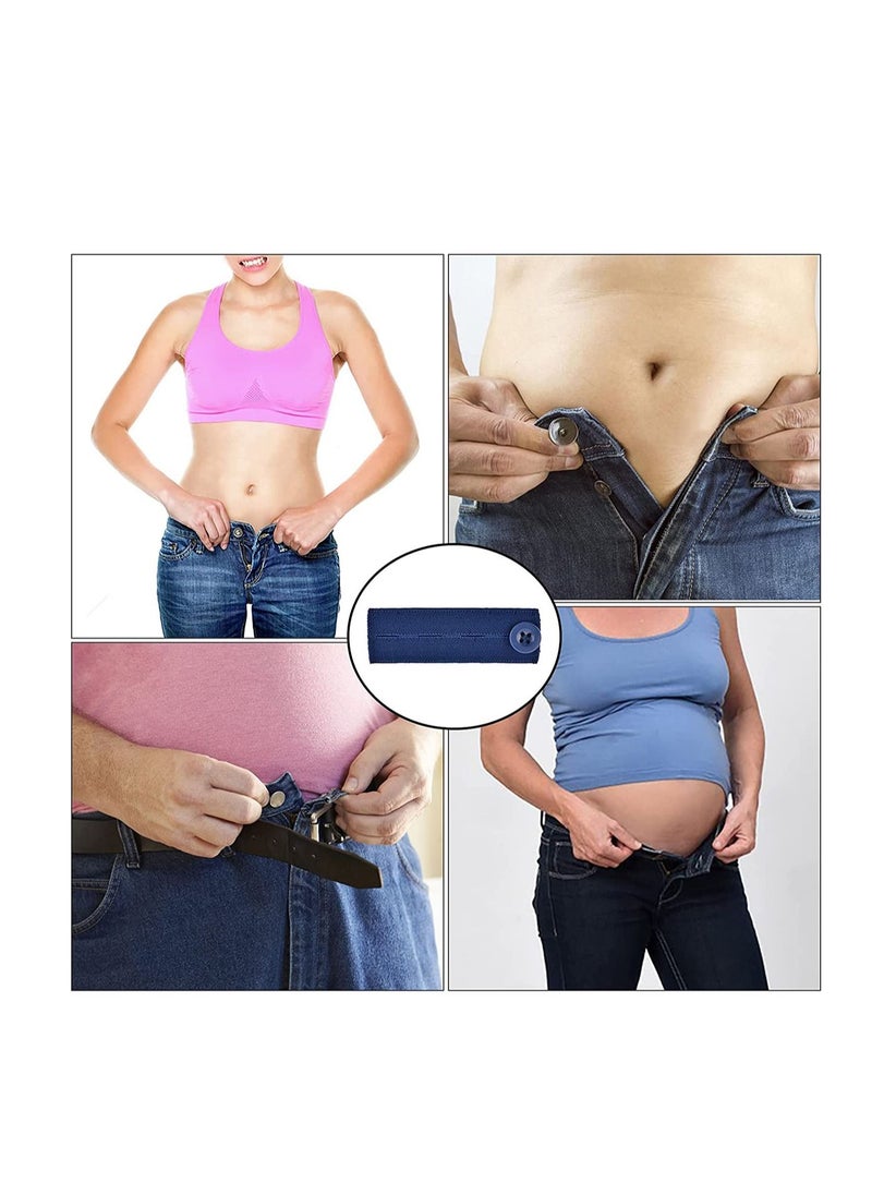 SYOSI 14 Pcs (7 Colors) Adjustable Waist Extenders, Elastic Waistband Expanders for Men and Women, Convenient Jeans Pants Button Extender Set  - Image 2