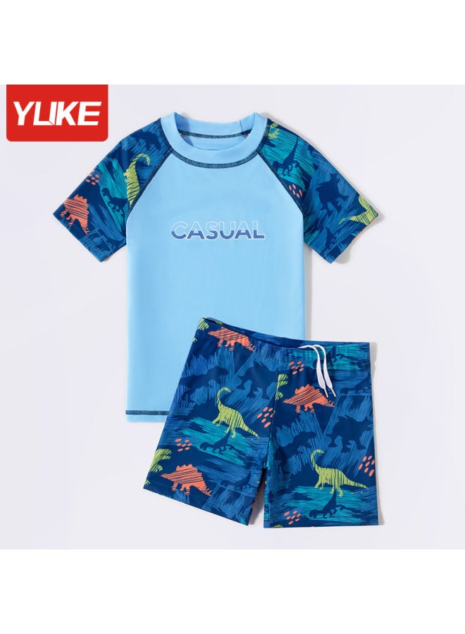 Children's Swimwear Boys' Split Swimming Trunks  New Summer Boys Quick-drying Hot Springs Big Kids Swimming Set Equipment