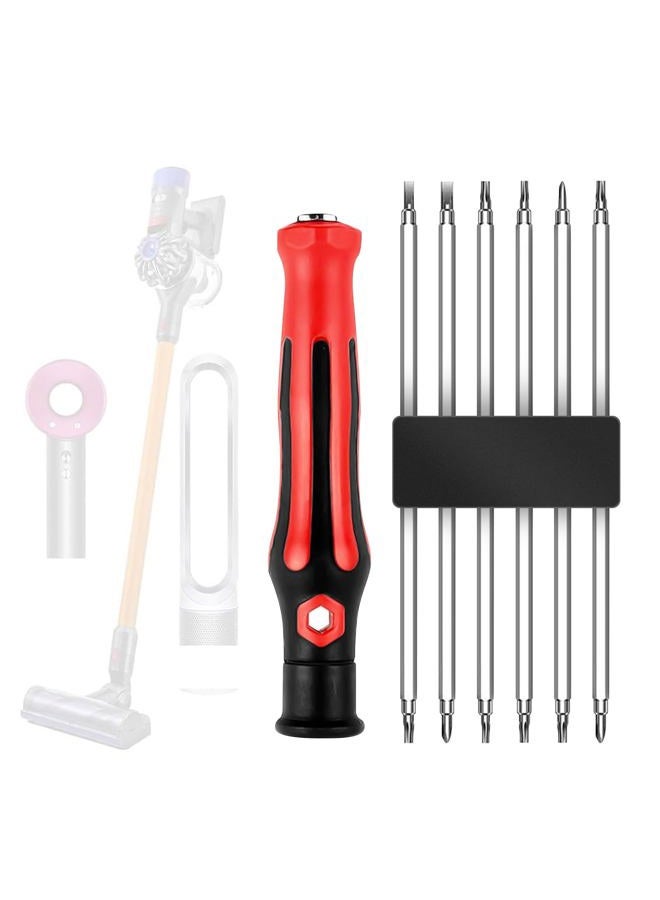 Fixbetter 6 in 1 Screwdriver Set Special Repair Tools for Dyson Hair Dryer Heavy Duty Star Torx Screwdriver Set, Screwdriver Set Disassembly Tool for Dyson V6/V7/V8/V10/V11 Vacuum Cleaner - Image 1