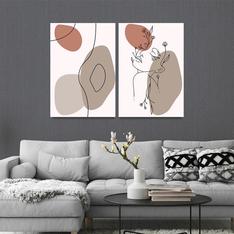 Marktna Double canvas painting with a bohemian art design - Image 2