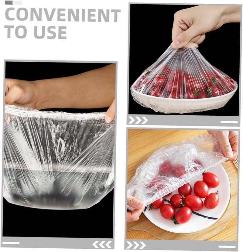 ABOOFAN 200pcs Smell Bowl Cover Elastic Storage Bowl Cover Stretch Food Stretch Lids Fresh Keeping Bags Kitchen Essential - Image 4
