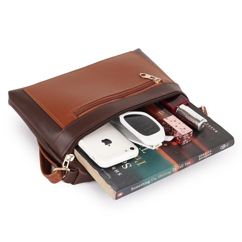 Daniel Clark حقيبة كتف عصرية متعددة الجيوب بسحاب | حقيبة سفر جانبية | حقيبة سلاينغ | حقيبة مراسلة مع حزام قابل للتعديل (23 × 17.7 × 5 سم) - Image 5