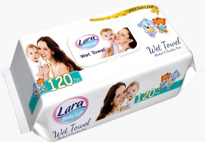 Lara Baby's Soft Premium Wet Wipes (120 Pieces)
