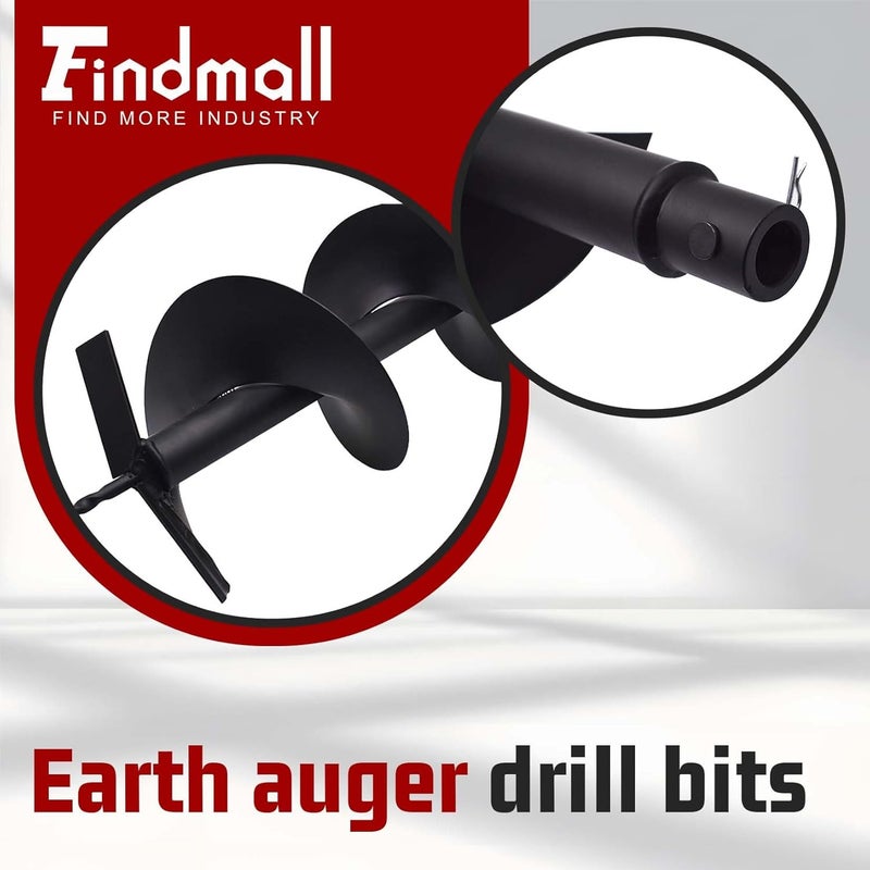 findmall Earth Auger Drill Bits 4" 6" 8" 10" 12" for gaseous Powered Post Fence Hole Digger (8inch) - Image 5