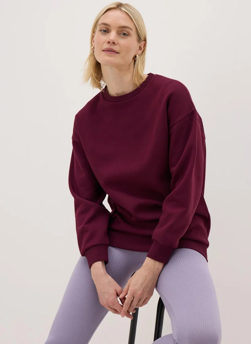 Matalan Burgundy Longline Sweatshirt