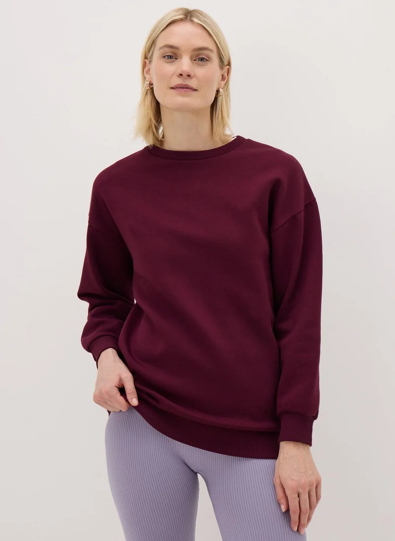 Matalan Burgundy Longline Sweatshirt
