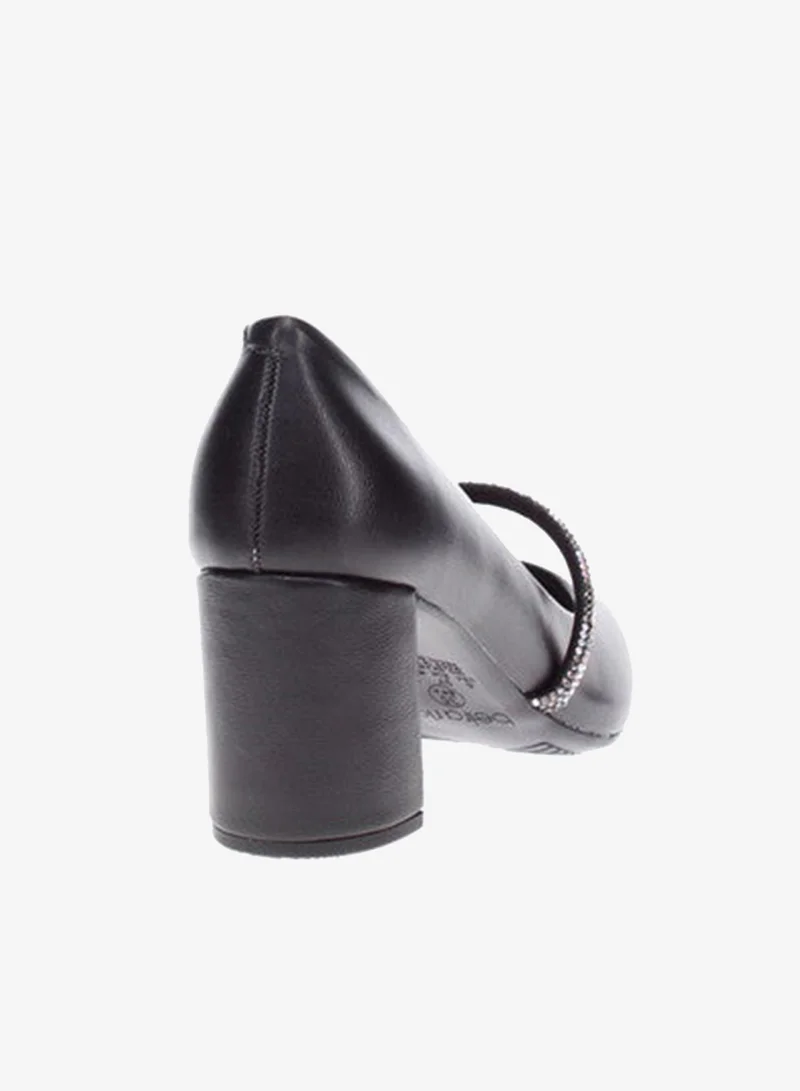 Beira Rio Black Mid Heels Shoes for Women – Classic Mid Heel Pumps for Girls & Ladies Office Wear for Women | Best Price UAE