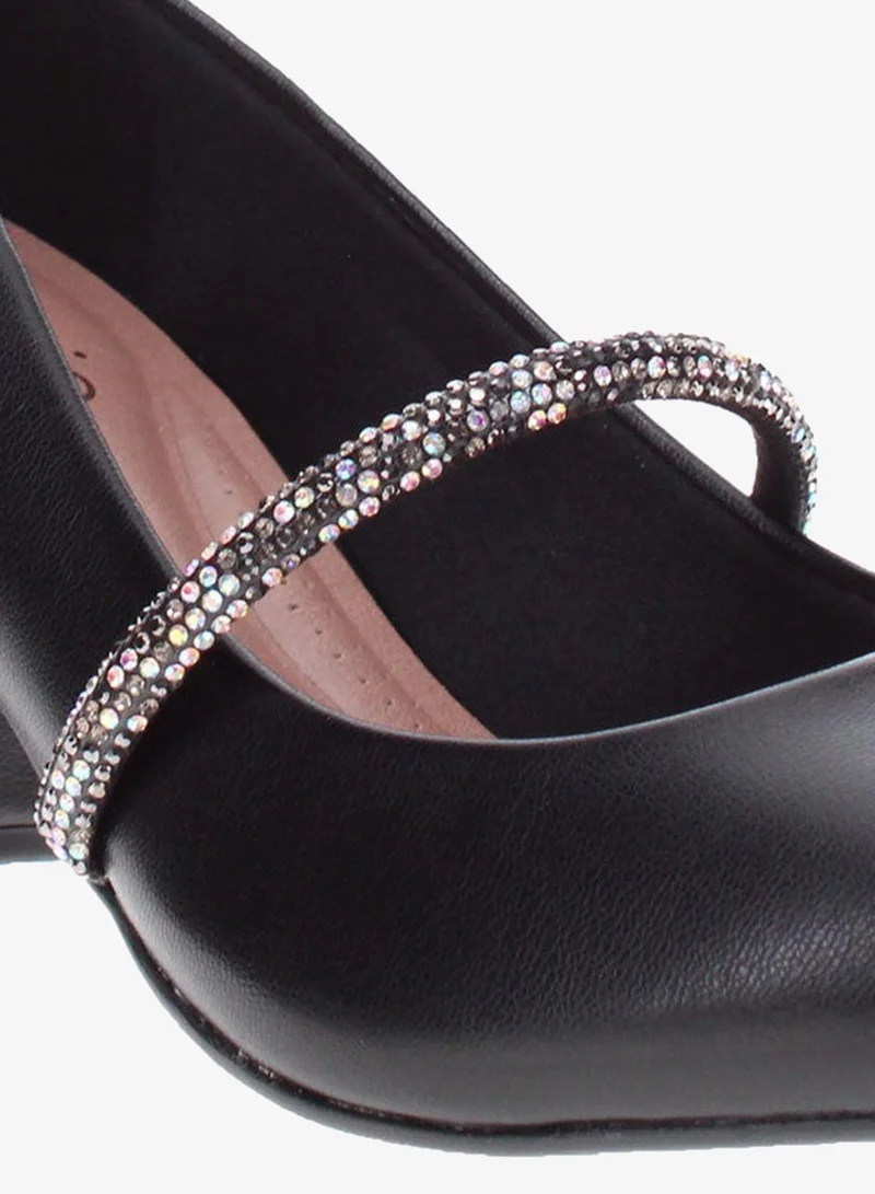 Beira Rio Black Mid Heels Shoes for Women – Classic Mid Heel Pumps for Girls & Ladies Office Wear for Women | Best Price UAE
