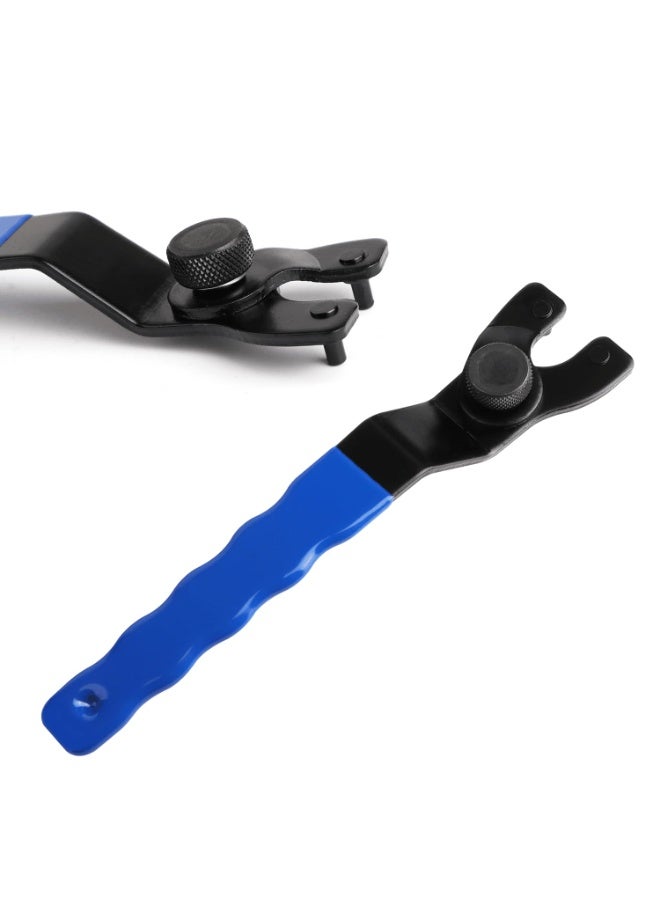 Adjustable Lock Nut Wrench, Angle Grinder Wrench, Universal Adjustable Universal Adjustable Wrench, Flange Grinder Angle (Blue) - Image 1
