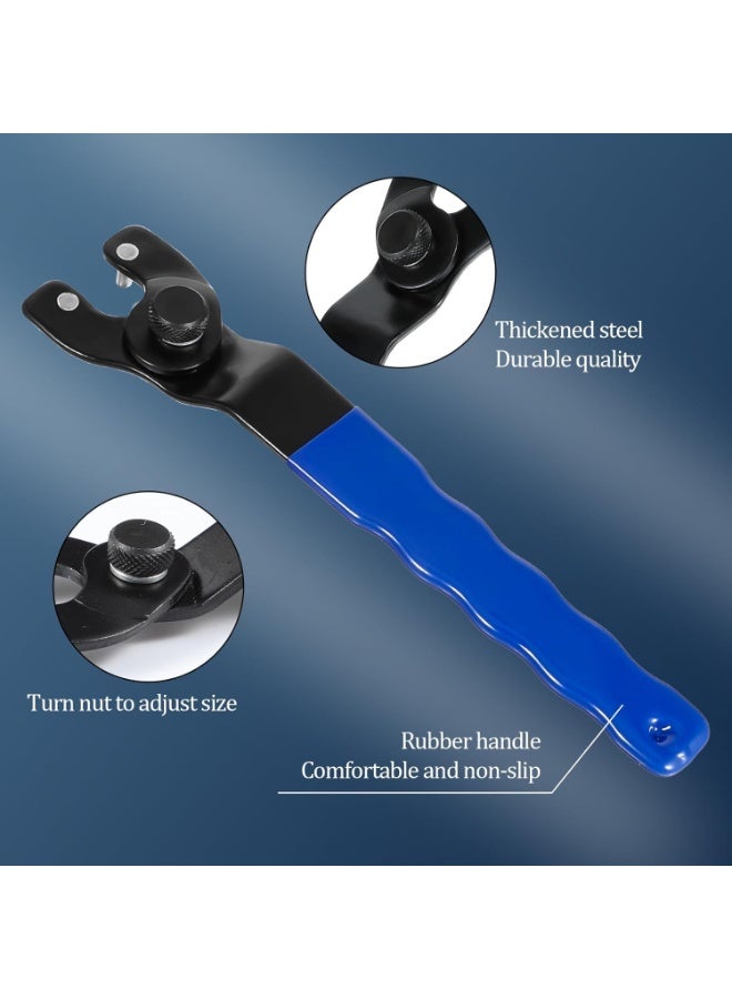 Adjustable Lock Nut Wrench, Angle Grinder Wrench, Universal Adjustable Universal Adjustable Wrench, Flange Grinder Angle (Blue) - Image 3