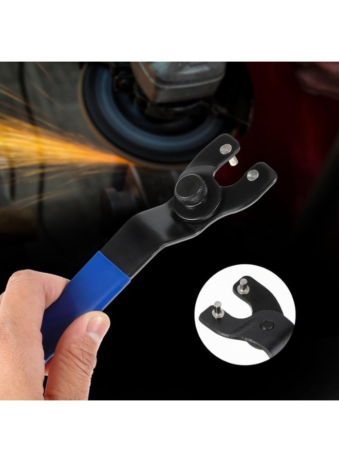 Adjustable Lock Nut Wrench, Angle Grinder Wrench, Universal Adjustable Universal Adjustable Wrench, Flange Grinder Angle (Blue) - Image 2