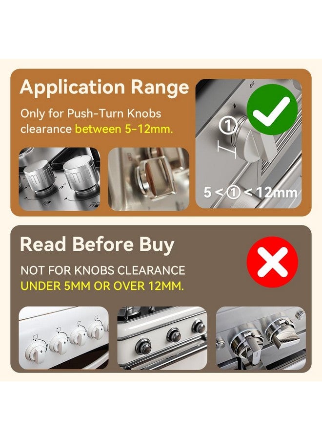 EUDEMON 5 Pack Baby Safety Gas Stove Knob Locks,Childproof Lock for Big,Small Knobs,Eay to Install & Use (Black) - Image 2