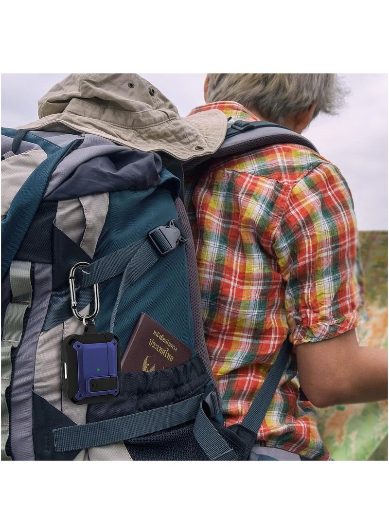 ELTRAZONE Airpods 3 Case with Lock and Keychain,OLEBAND Full-Body Rugged Military Grade Protective Cover for ipod 3rd Gen(2021),Shock Absorption Corner Design,Durable Armor Case - Image 4