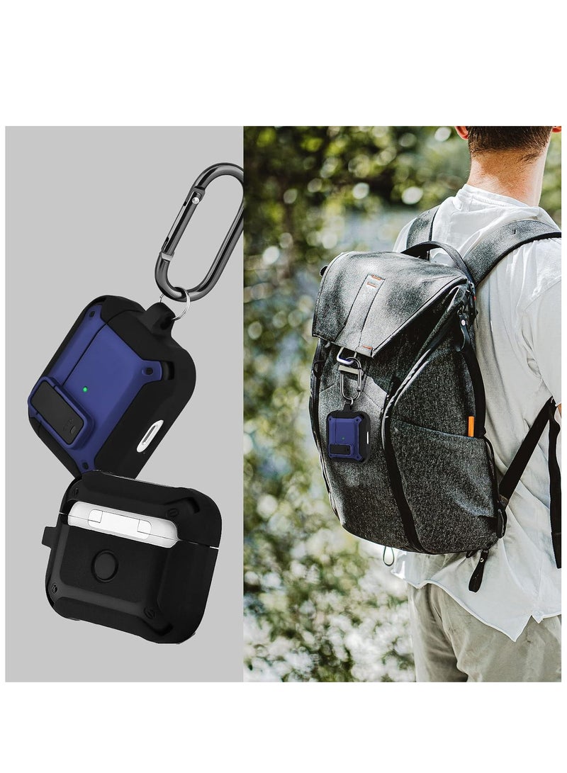 ELTRAZONE Airpods 3 Case with Lock and Keychain,OLEBAND Full-Body Rugged Military Grade Protective Cover for ipod 3rd Gen(2021),Shock Absorption Corner Design,Durable Armor Case - Image 5