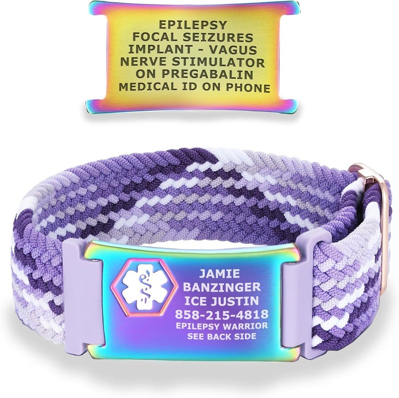 Divoti Custom Engraved Medical Alert ID Bracelet – Dual-Sided Wristband, Stainless Steel – Durable & Rust Free – Adjustable & Trim-to-Fit – Emergency Medical Info Band for Men & Women - Image 1