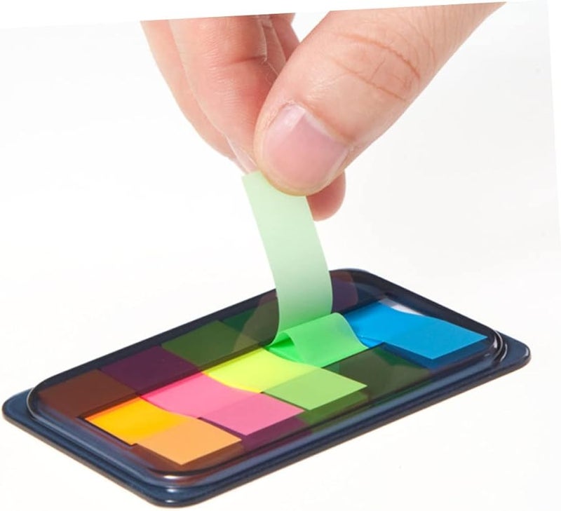 مُلاحظات النيون اللاصقة ذاتية اللصق، علامات الفهرس الساطعة، علامات الصفحات، ملاحظات ورقية قابلة للكتابة، تنظيم المكتب والمدرسة والمنزل - Image 4