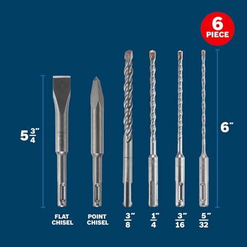 Bosch HCST006 6 pc. SDS-Plus® Bulldog™ Rotary Hammer Bit Set - Image 2