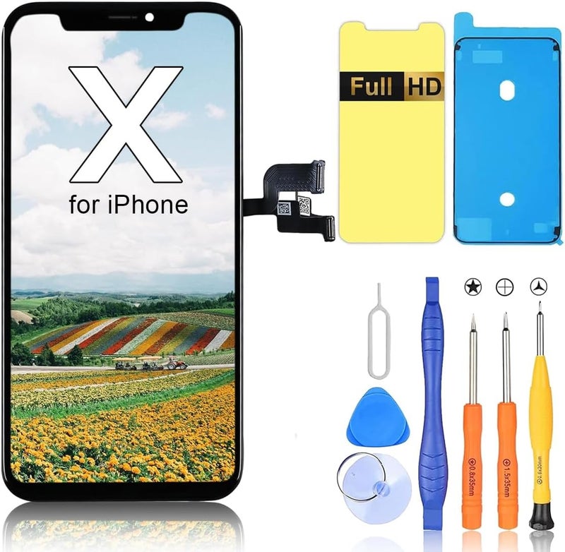 Ayake iPhone X Screen Replacement with Tool Kit - 5.8-inch Full HD LCD Display - Image 1