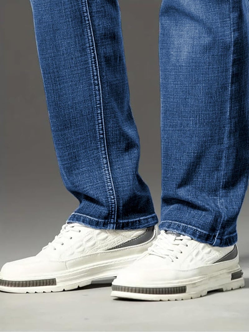 Ben Martin Men's Smart Fit Stretchable Jeans || Dark Blue Mid-Rise Denim Pants with Whisker Wash || Premium Casual Wear Jean for Men || 5 Pocket Jean's for Men's – Size 28 (3) - Image 4