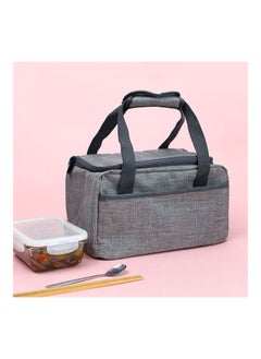 Y&D Portable Thermal Heat Insulated Meal Bento Lunch Bag Grey  - Image 2