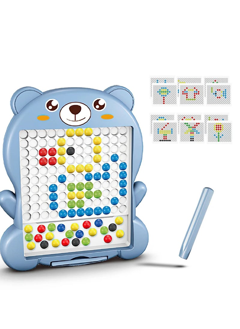 Generic Magnetic Drawing Board For Toddlers, Board With Magnetic Pen And Beads, Magnetic Dot Art, Montessori Educational Toy For Preschool, Travel Toys For 3 4 5 6 Years Old Boys Girls Kids - Develop Child Skills And Memory  - Image 1