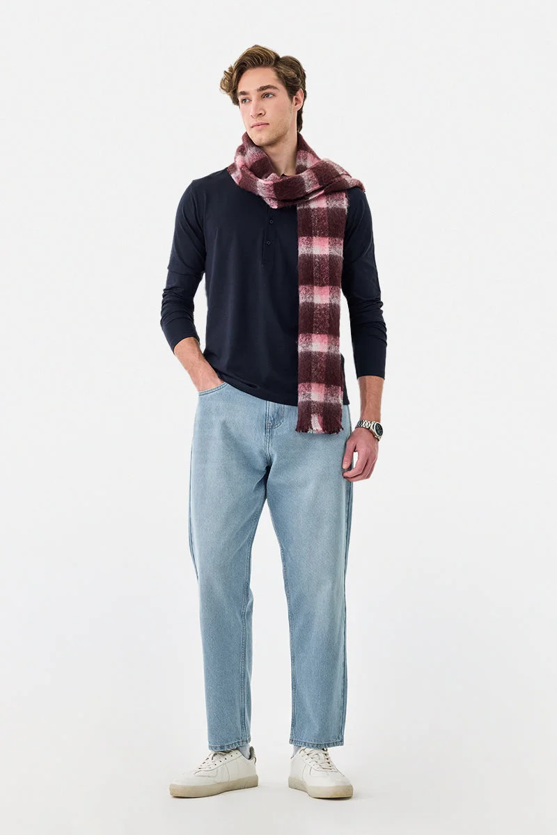 سنيتش Stretch Regular Fit Henley Collar T-Shirt