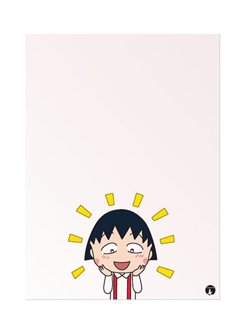 RKN Anime Chibi Maruko Chan Metal Plate Poster Multicolour 15x20centimeter