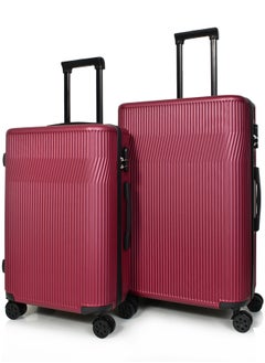 MORANO MORANO Hard-Side Luggage Set for Unisex Lightweight 4 Double Wheeled Suitcase with Built-In Type Lock (Set of 3 Pcs,Burgandy)  - Image 3