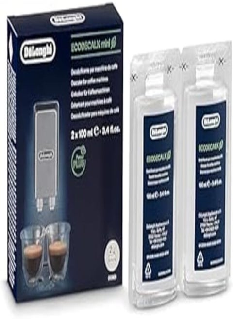 De'Longhi EcoDecalk Descaler, Eco-Friendly Universal Descaling Solution for Coffee & Espresso Machines, 2-Pack 100ml*2 (1 use per pack)