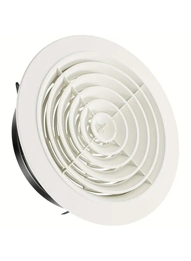 Rotating Adjustable Soft Vent Cover 8 Inch White Plastic Green Leaf Pattern Air Circulation - Image 1